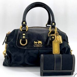 Coach satchel with matching wallet